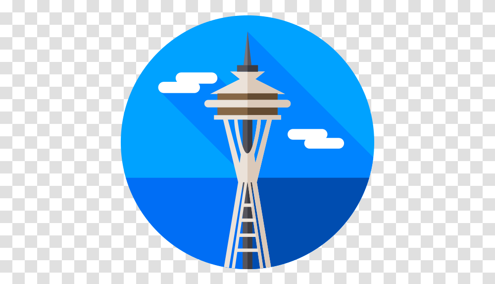 Space Needle Space Needle Logo Seattle Emoji, Lighting, Balloon, Architecture, Building Transparent Png
