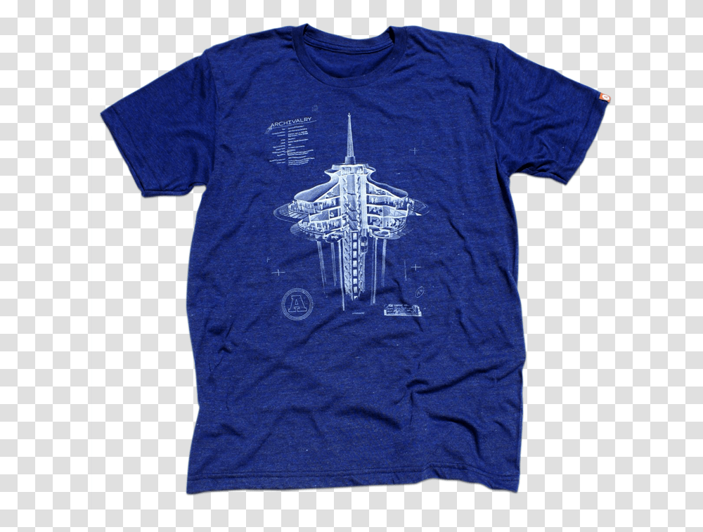 Space Needle T Shirt Active Shirt, Clothing, Apparel, T-Shirt, Sleeve Transparent Png