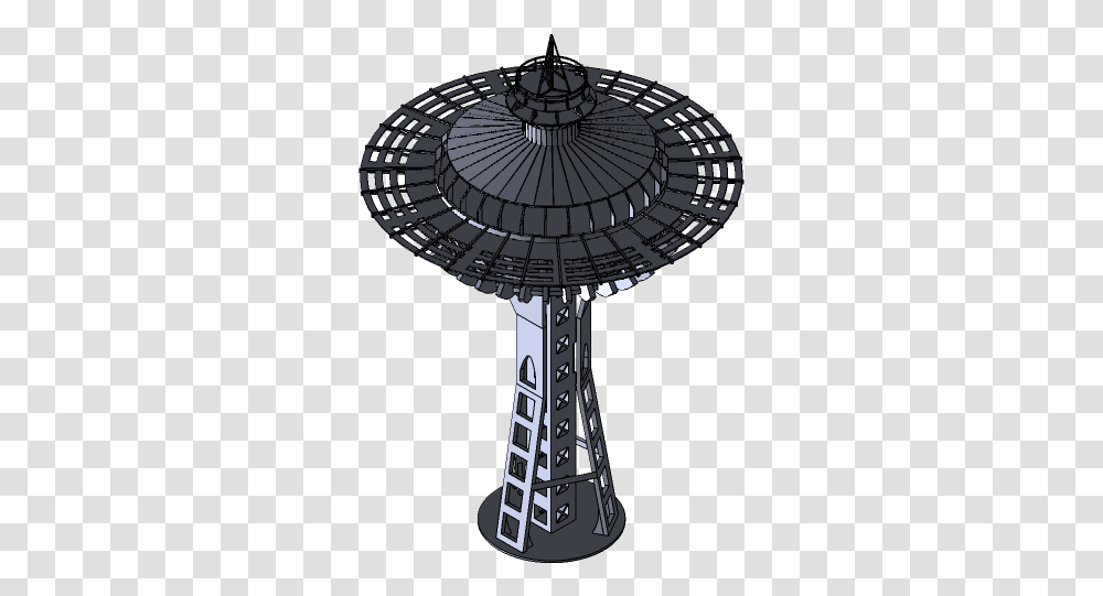 Space Needle Tower Dot, Lamp Transparent Png
