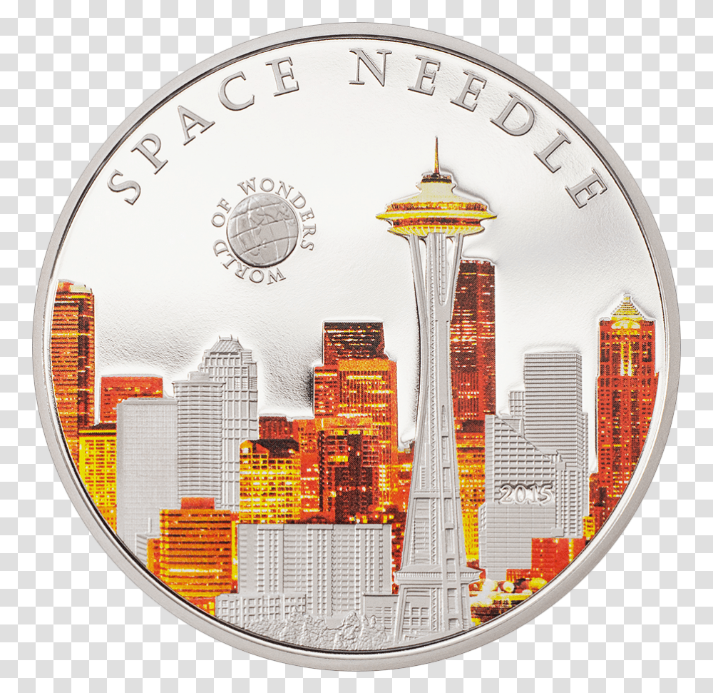 Space Needle - Cit Coin Invest Ag Metropolitan Area, Disk, Dvd, Money, Clock Tower Transparent Png