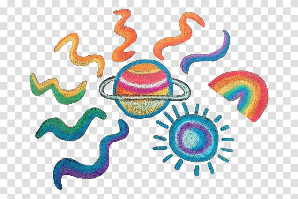 Space Planets Rainbow Aesthetic Chalk Chalkart Circle, Rug, Hat, Animal, Sea Life Transparent Png