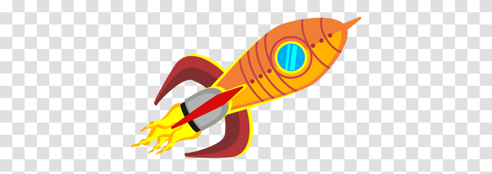 Space Rocket Cartoon Icon Cohete Cartoon, Vehicle, Transportation, Toy, Water Gun Transparent Png