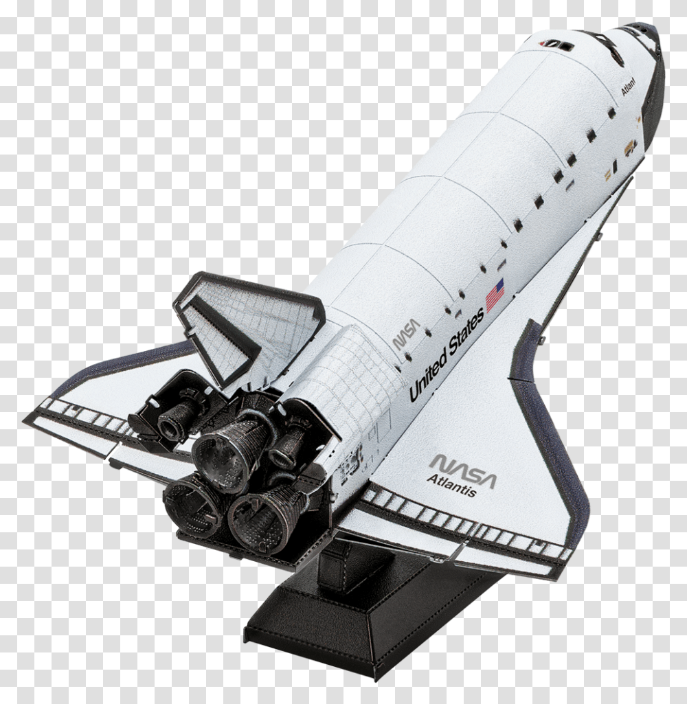 Space Shuttle Atlantis Metal Earth Space Shuttle, Spaceship, Aircraft, Vehicle, Transportation Transparent Png