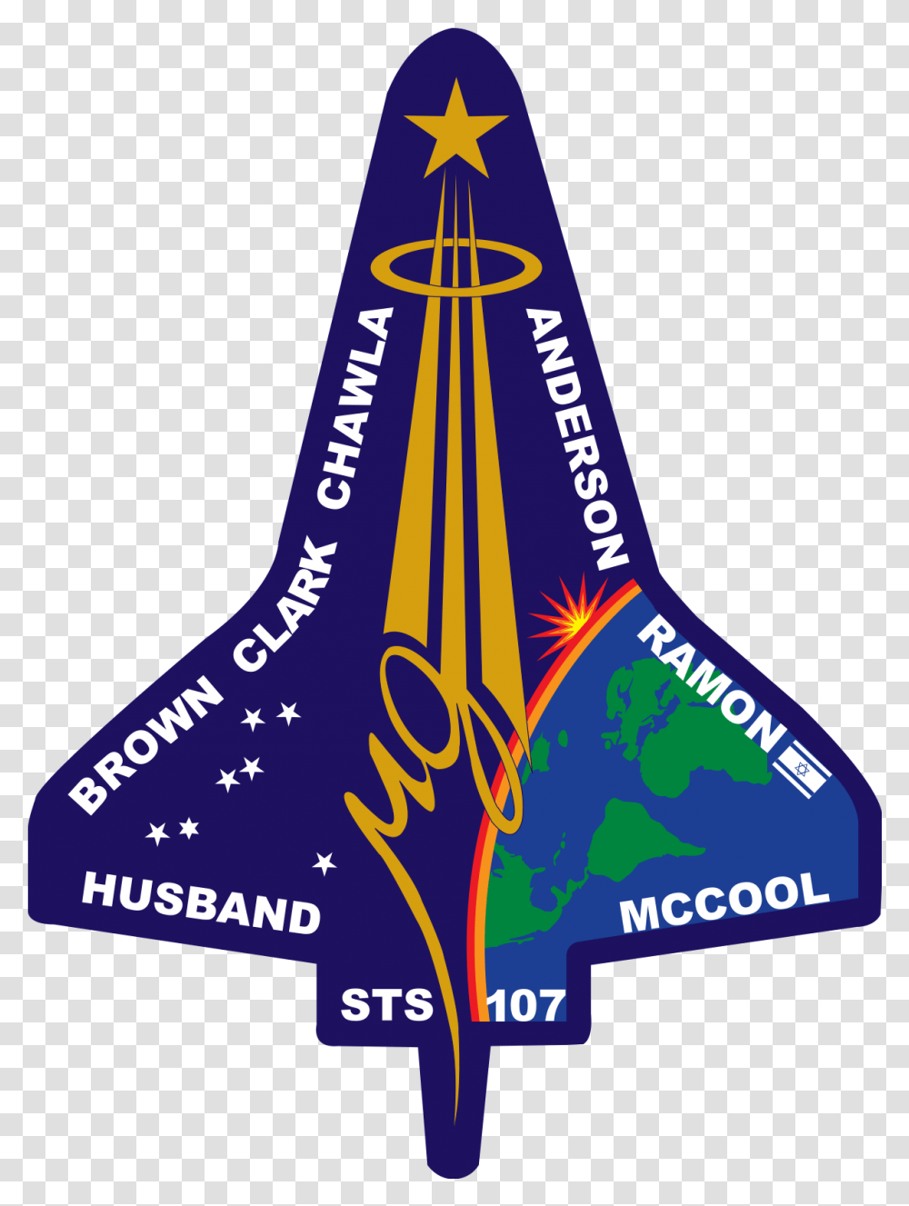 Space Shuttle Columbia Disaster Wikipedia Space Shuttle Columbia Mission Patch, Plot, Diagram, Text, Symbol Transparent Png