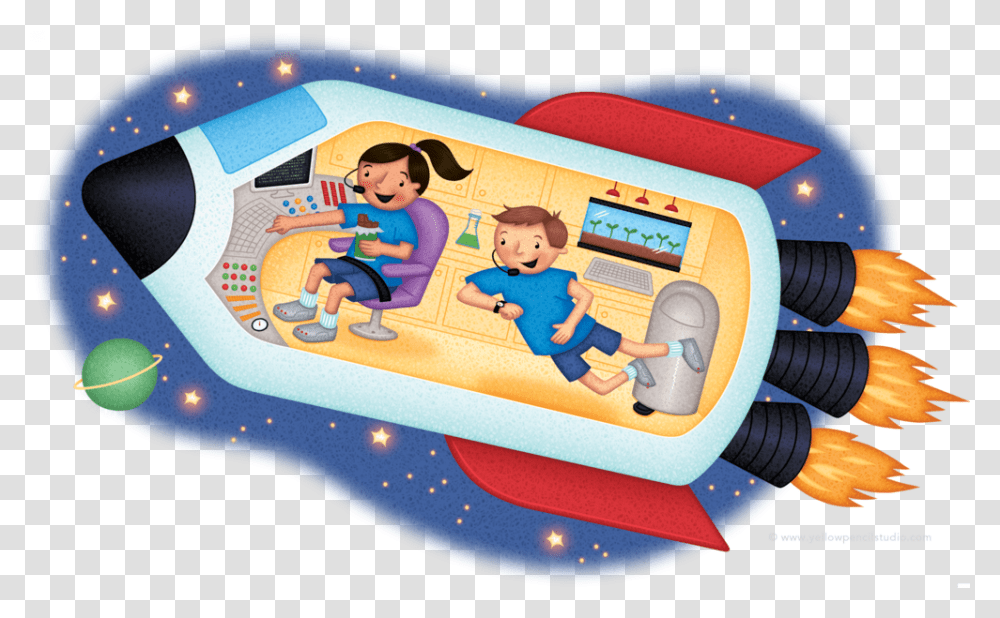 Space Shuttle Kids - Yellow Pencil Studio Space Shuttle Design For Kids, Inflatable, Person, Human, Indoor Play Area Transparent Png