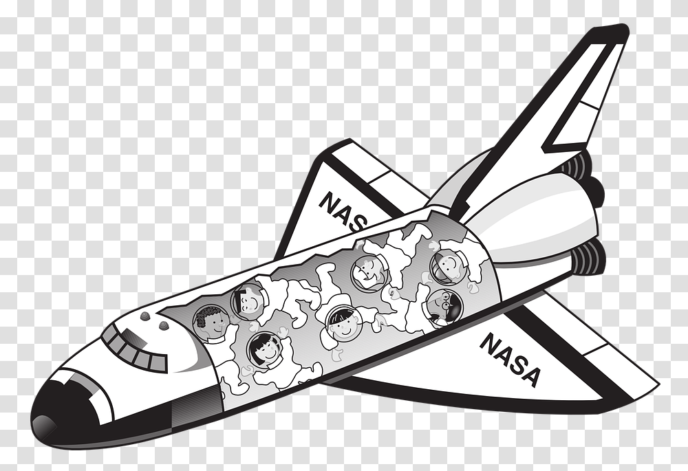 Space Shuttle Nasa Travel Space Shuttle Clip Art, Aircraft, Vehicle, Transportation, Skateboard Transparent Png