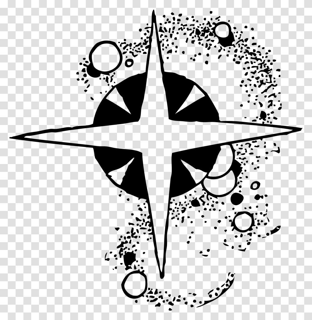 Space Stars, Cross, Compass Transparent Png