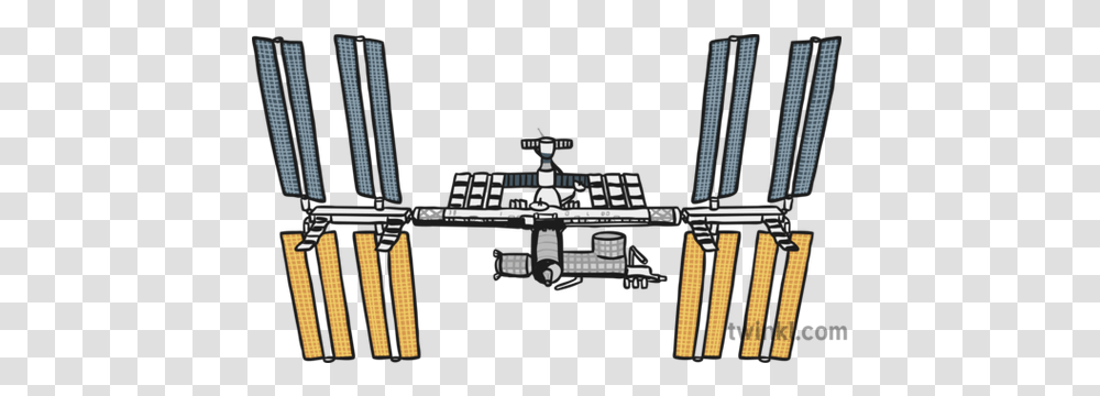 Space Station Illustration Space Station Black And White,  Transparent Png