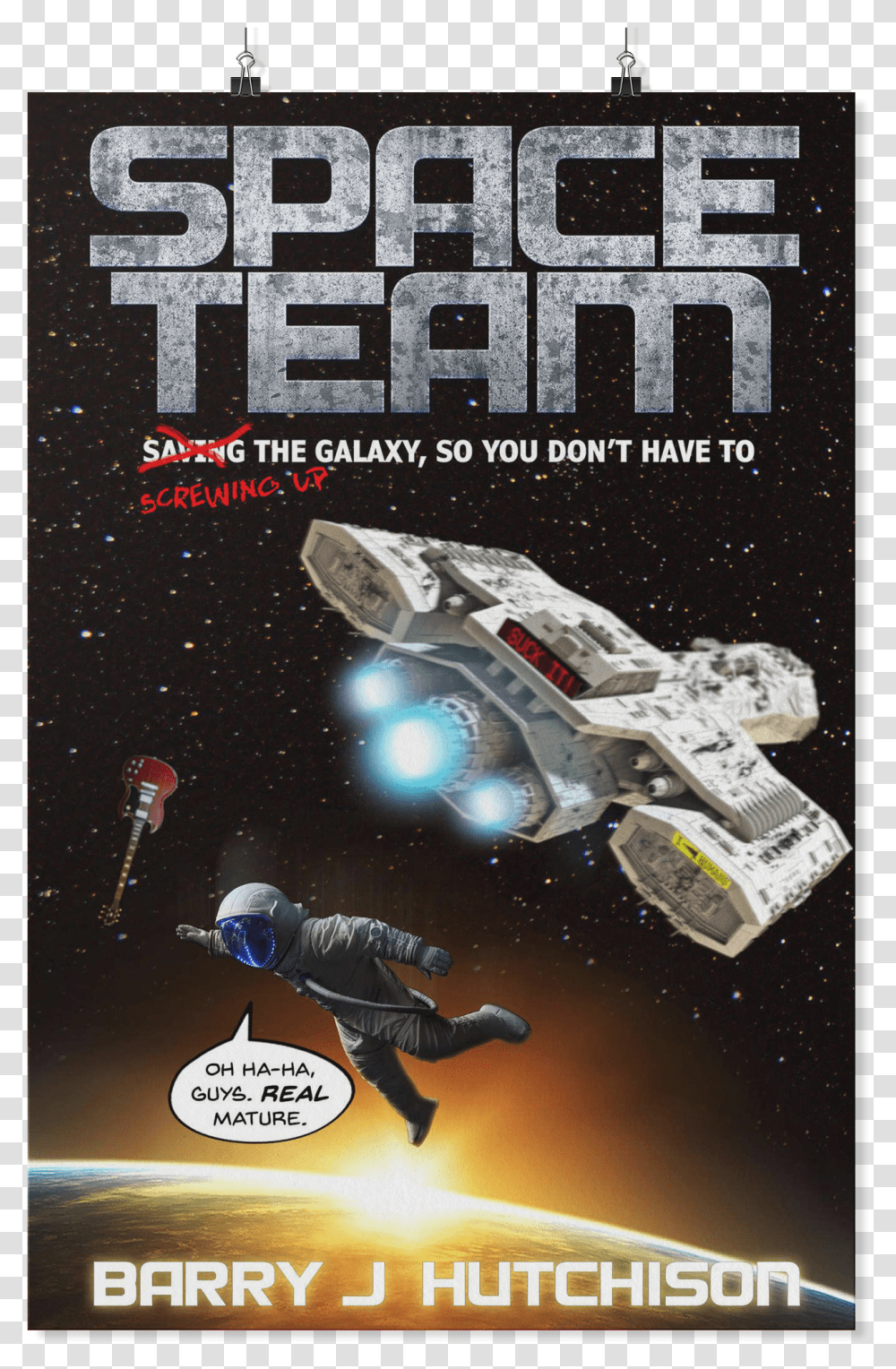 Space Team Book, Person, Human, Spaceship, Aircraft Transparent Png