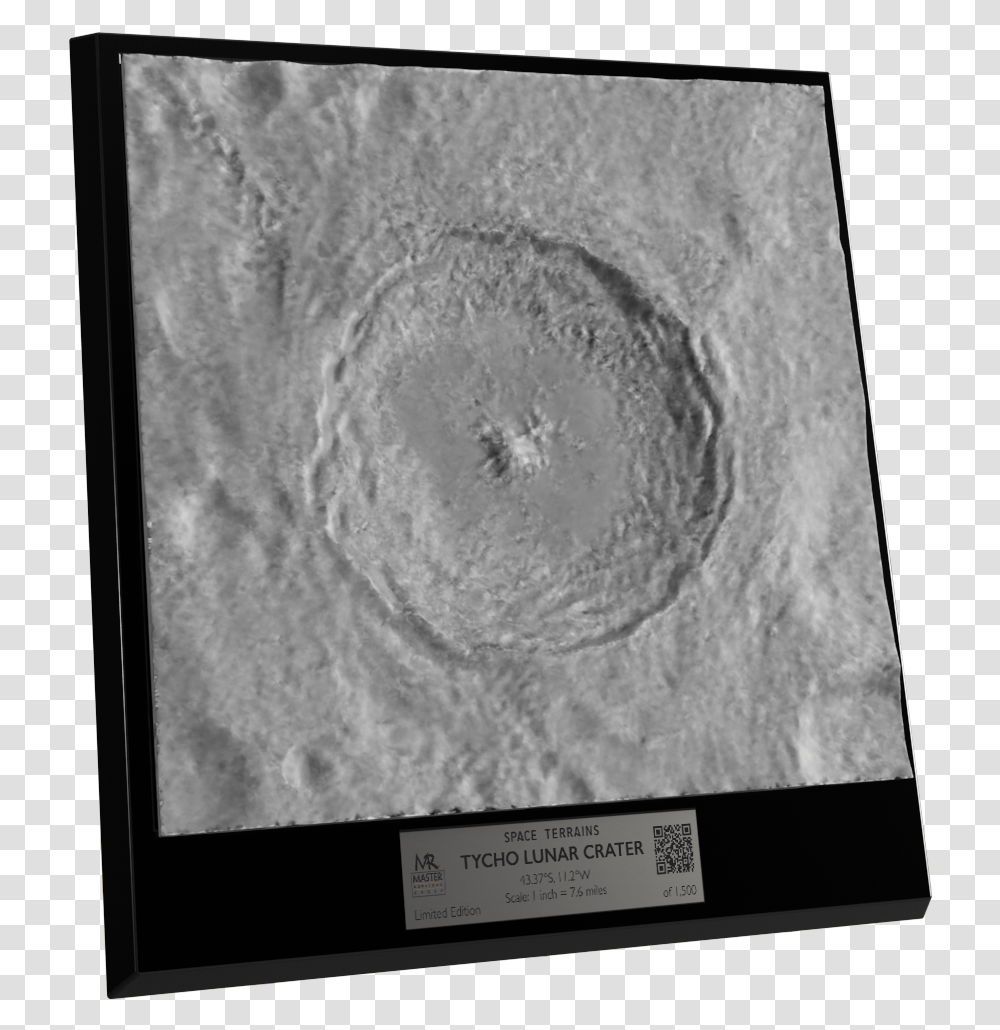 Space Terrains Tycho Lunar Crater Master Replicas Group Impact Crater, Mountain, Outdoors, Nature, Monitor Transparent Png