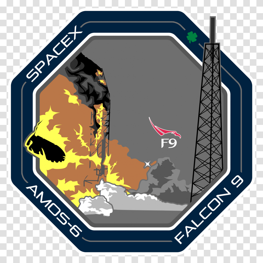 Space X Logo Amos 6 Mission Patch, Map, Diagram, Plot, GPS Transparent Png