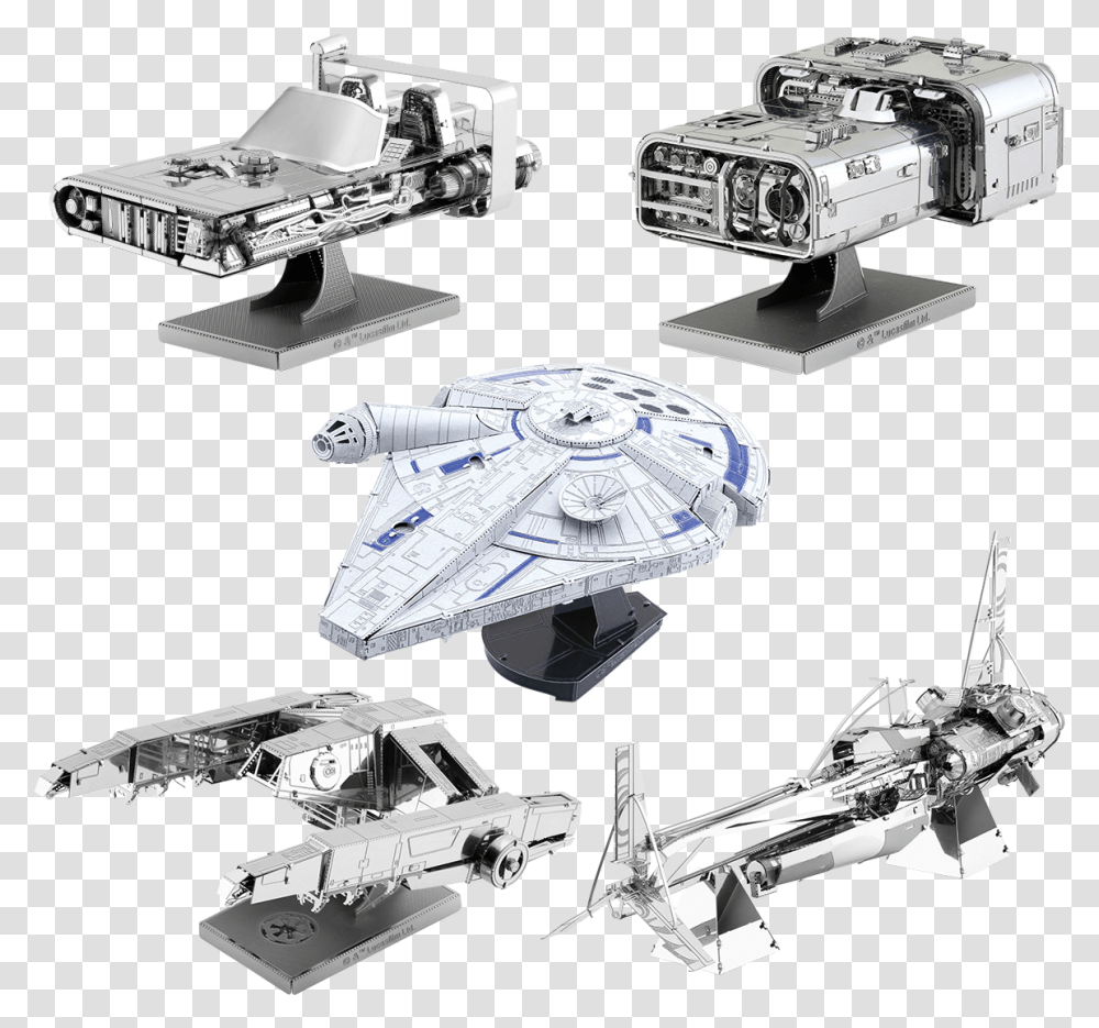 Spacecraft Drawing Star Wars Metal Earth Lando's Millennium Falcon, Spaceship, Aircraft, Vehicle, Transportation Transparent Png
