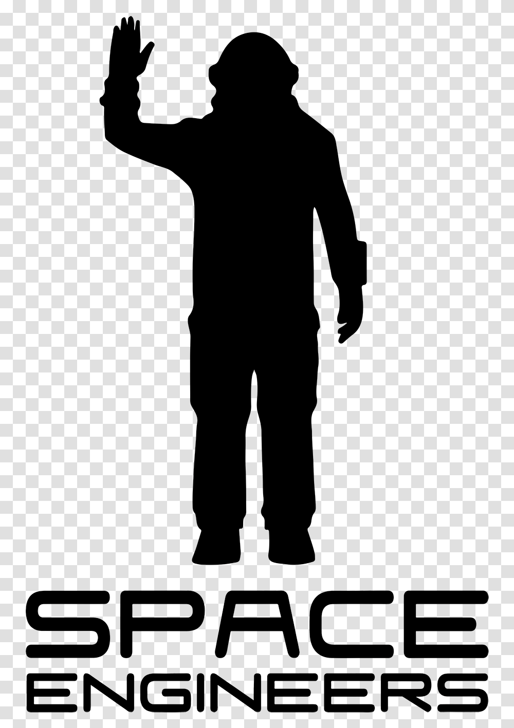 Spacelogoblack Space Engineers, People, Screen, Gray, Monitor Transparent Png