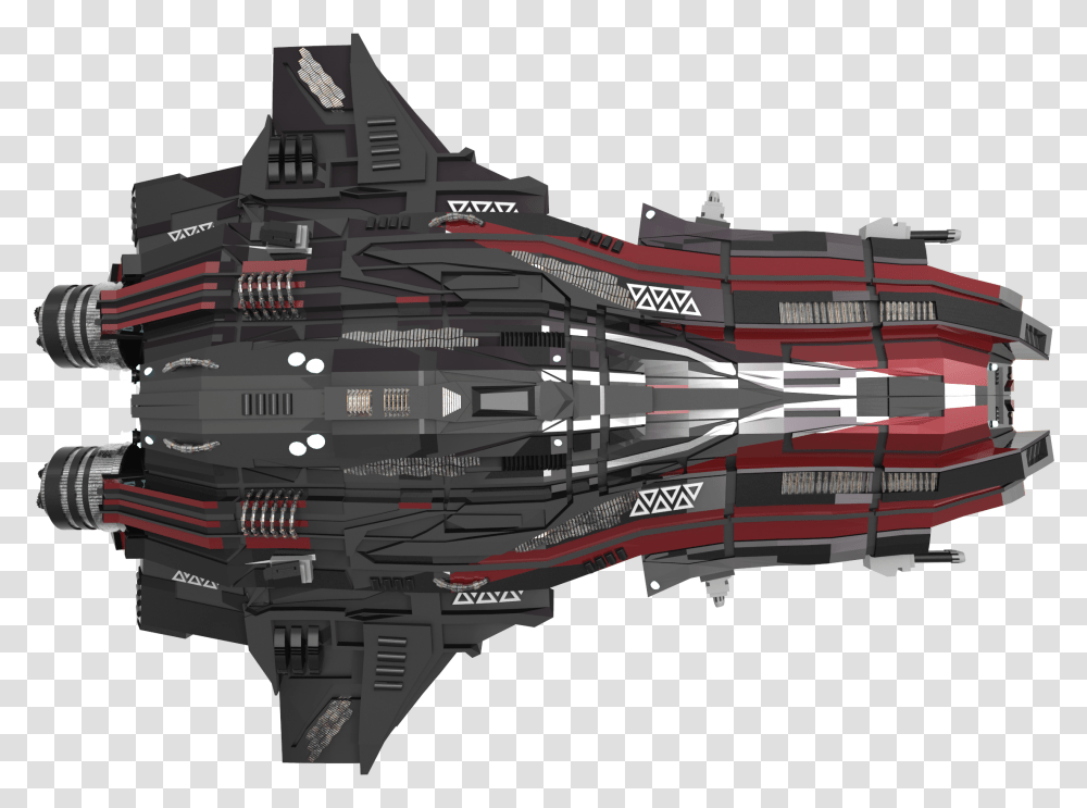 Spaceship 001 Black Red General Lighting Top Masked, Aircraft, Vehicle, Transportation, Construction Crane Transparent Png