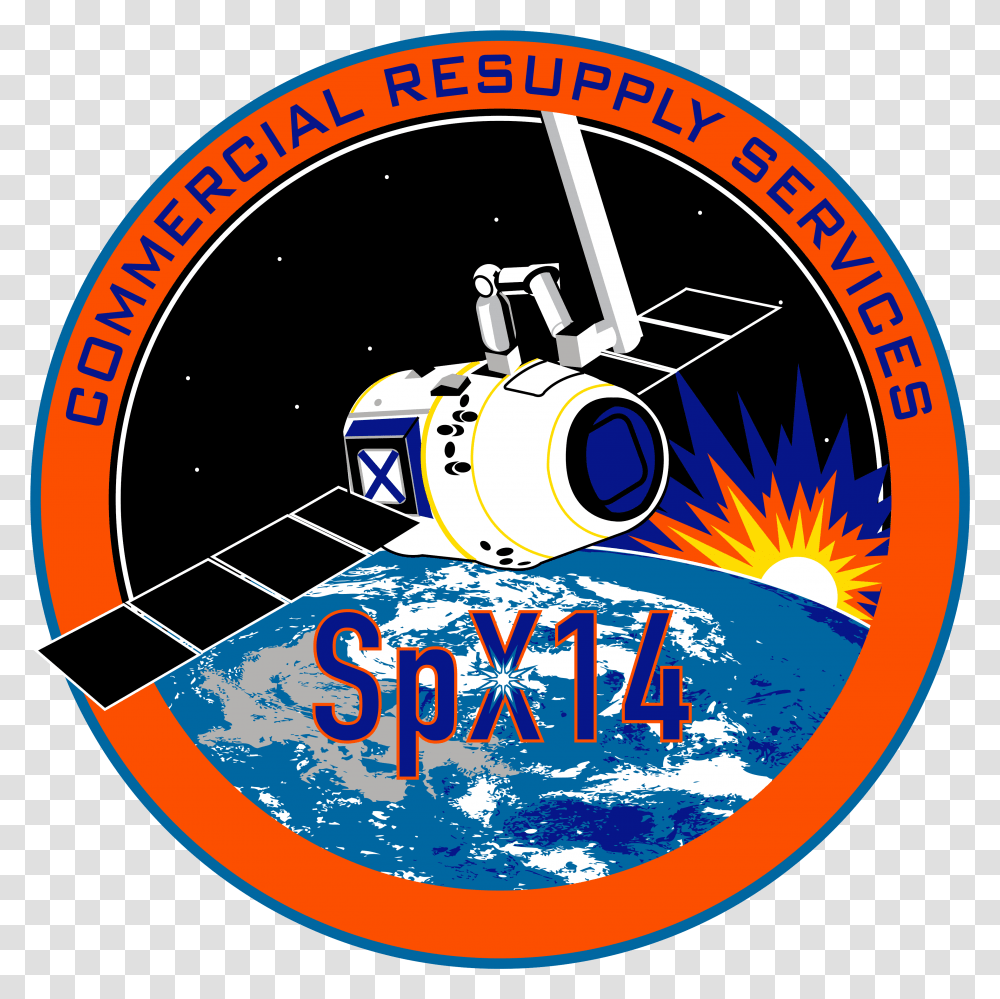 Spacex Crs 14 Patch Spacex Crs, Logo, Trademark Transparent Png