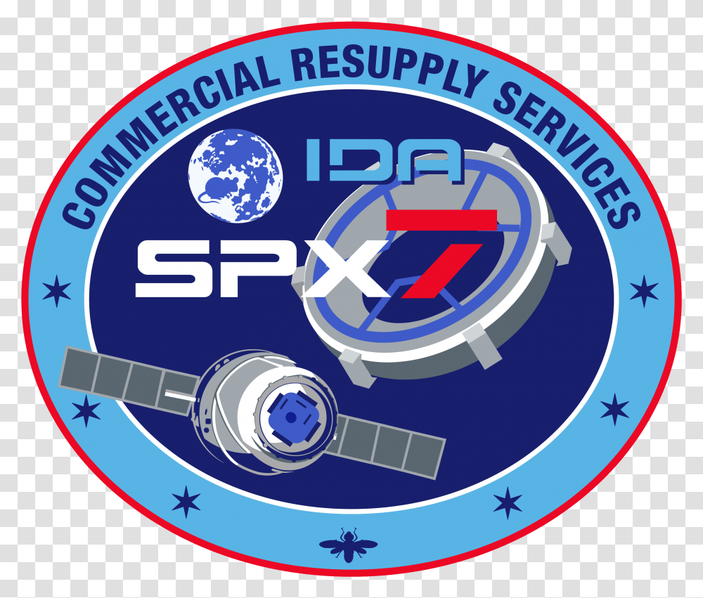 Spacex Crs 7 Patch Airplane, Label, Disk, Dvd Transparent Png