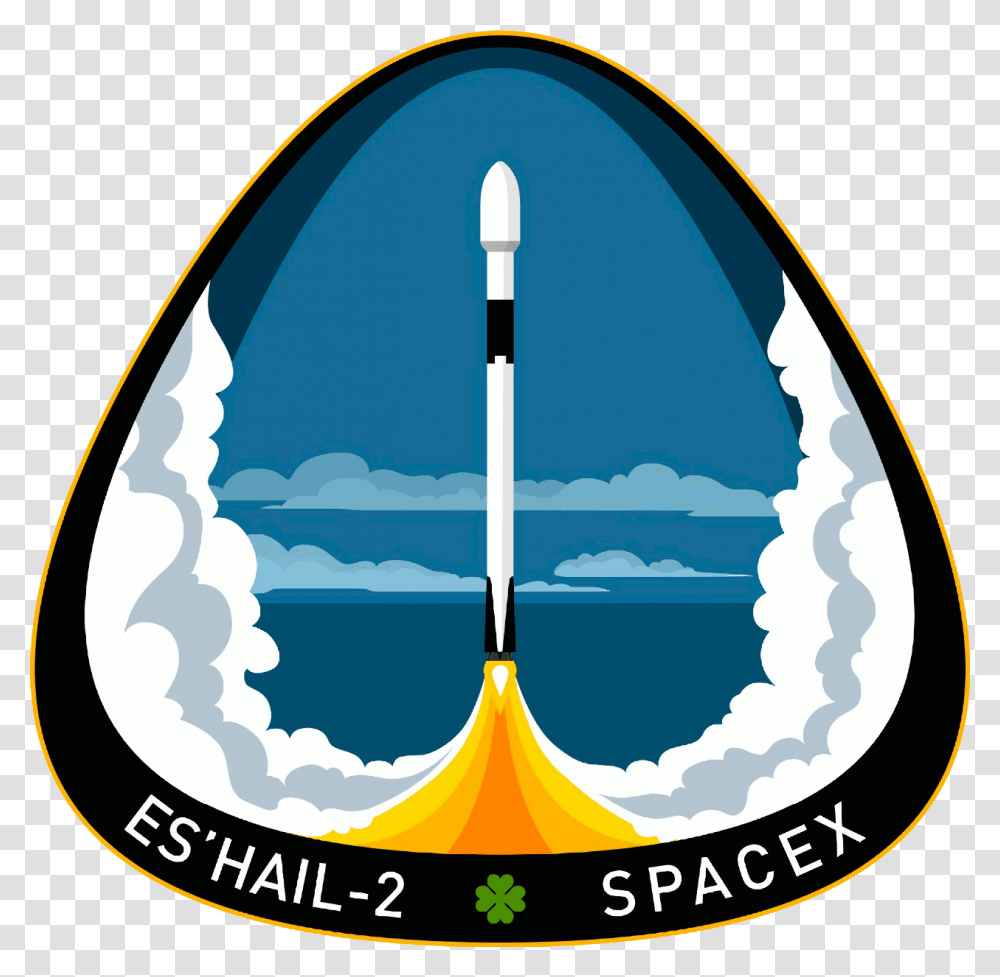 Spacex Eshail 2 Mission PatchData Large Image Cdn Spacex Es Hail Mission Patch, Label, Oars Transparent Png