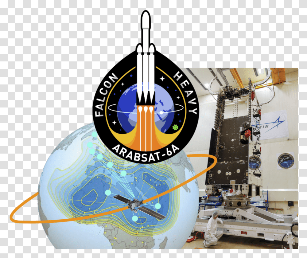 Spacex Patch And Arabsat 6a Satellite Being Prepared Spacex Mars Patches, Person, Human, Clock Tower, Architecture Transparent Png