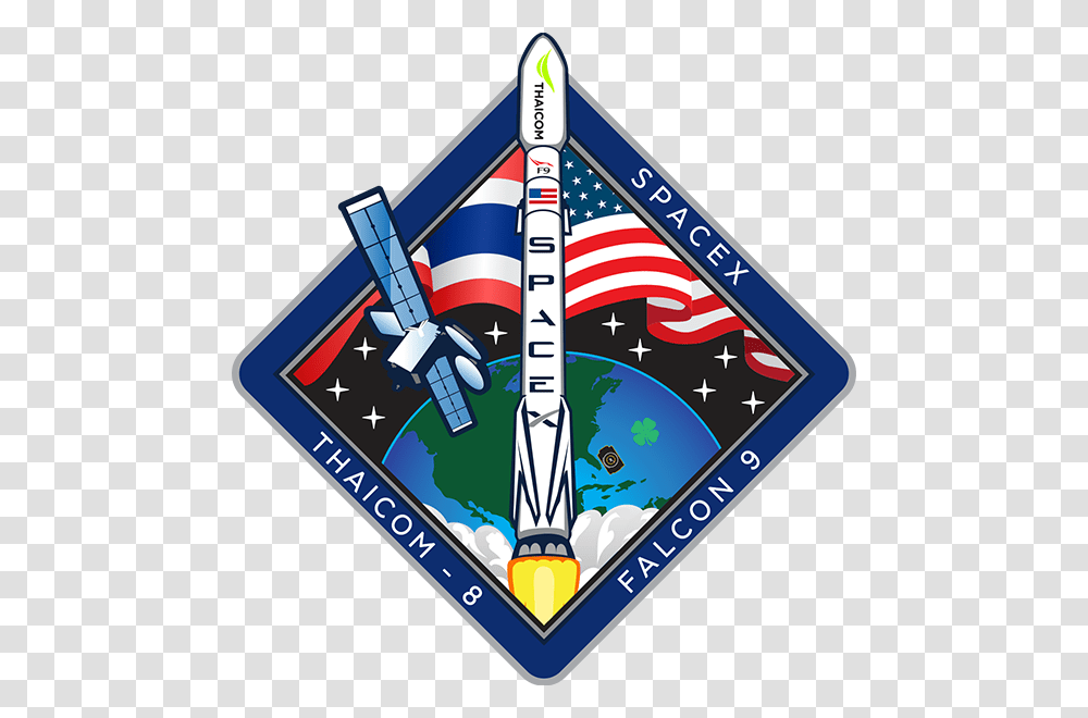 Spacex Thaicom 8 Mission Patch, Plot, Diagram Transparent Png