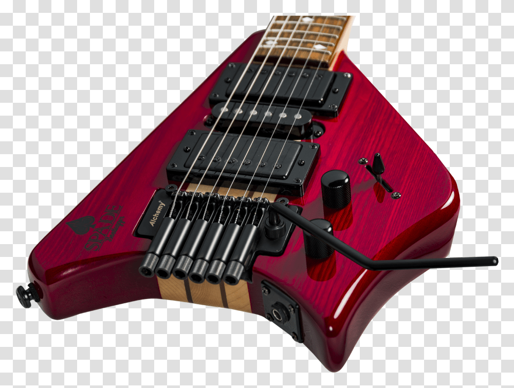 Spade Hsh Red Clear With Floating Hybrid Guitar, Electric Guitar, Leisure Activities, Musical Instrument, Bass Guitar Transparent Png