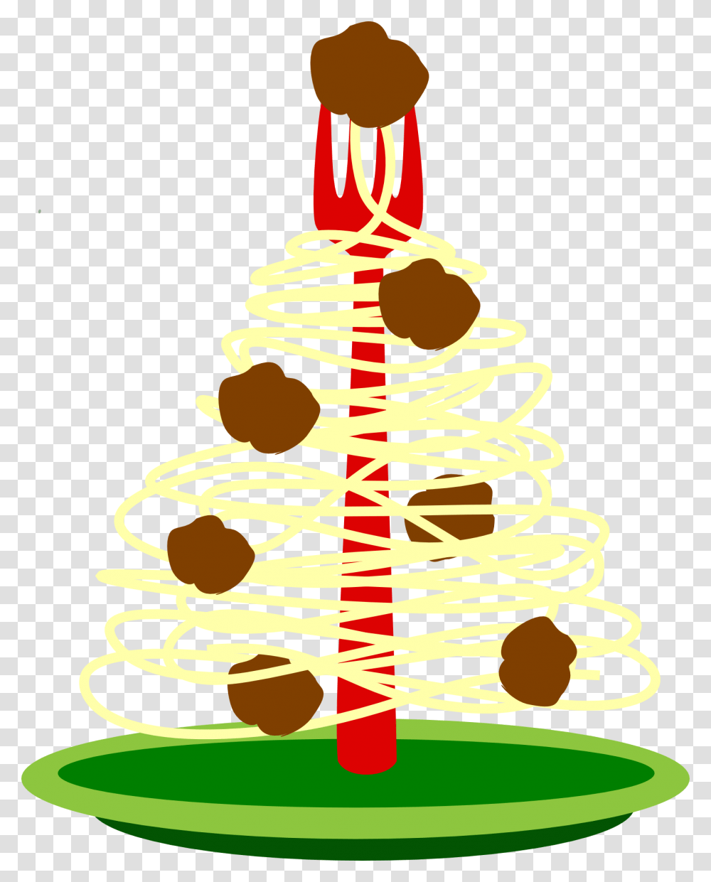 Spaghetti Christmas Tree, Meal, Food Transparent Png