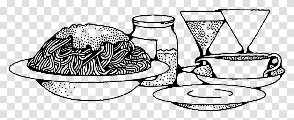 Spaghetti Clip Arts Meal Clipart Black And White, Gray, World Of Warcraft Transparent Png