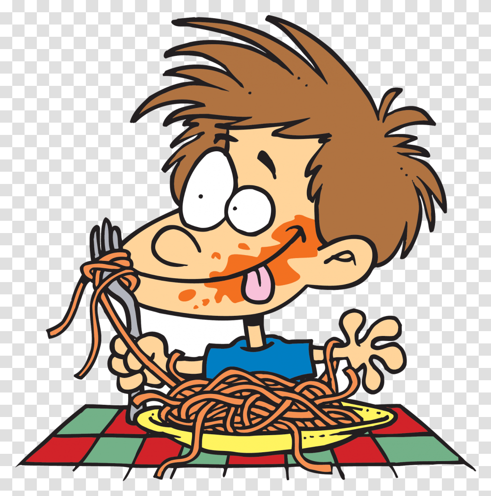 Spaghetti Clipart Eating Spaghetti Cartoon, Poster, Advertisement, Food, Leisure Activities Transparent Png