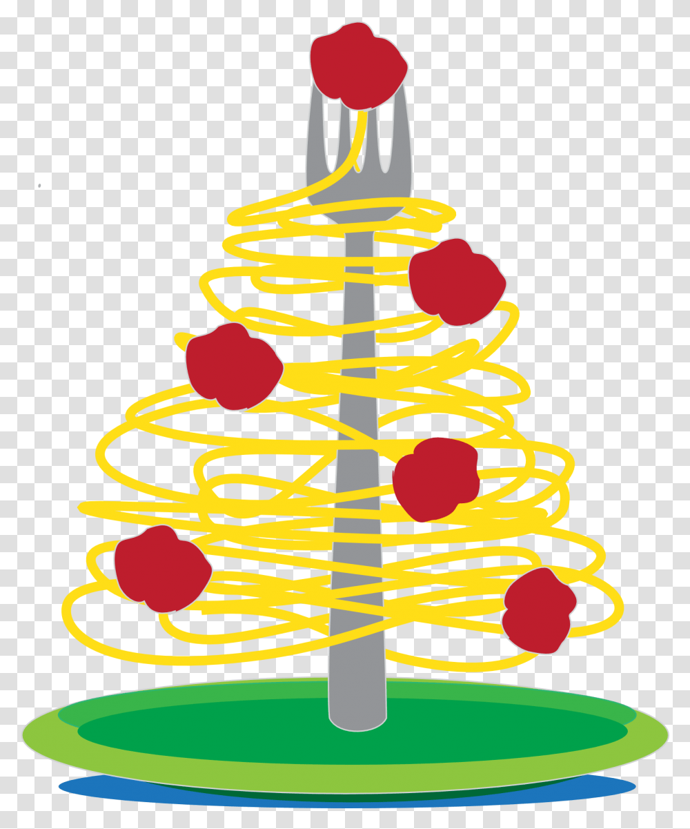 Spaghetti In The Form Of A Christmas Tree Christmas Spaghetti Clipart, Plant, Ornament, Text, Graphics Transparent Png