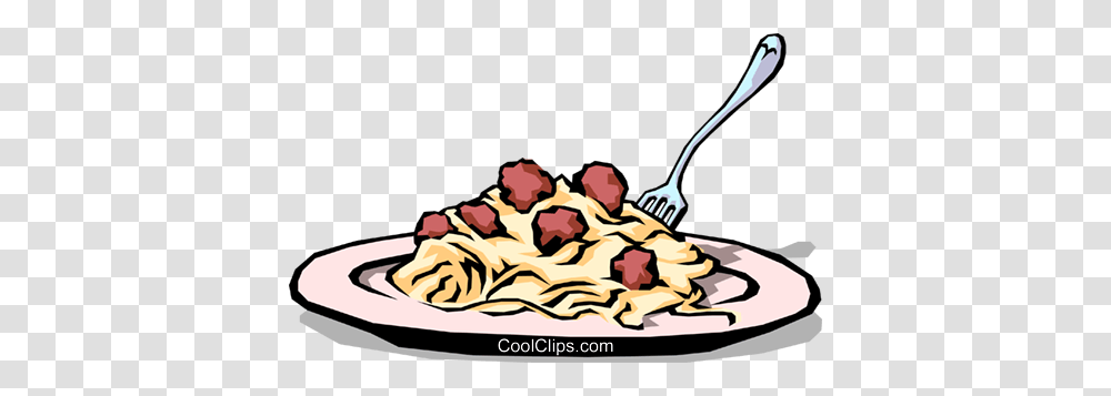 Spaghetti Meatballs Royalty Free Vector Clip Art Illustration, Dish, Meal, Food, Platter Transparent Png