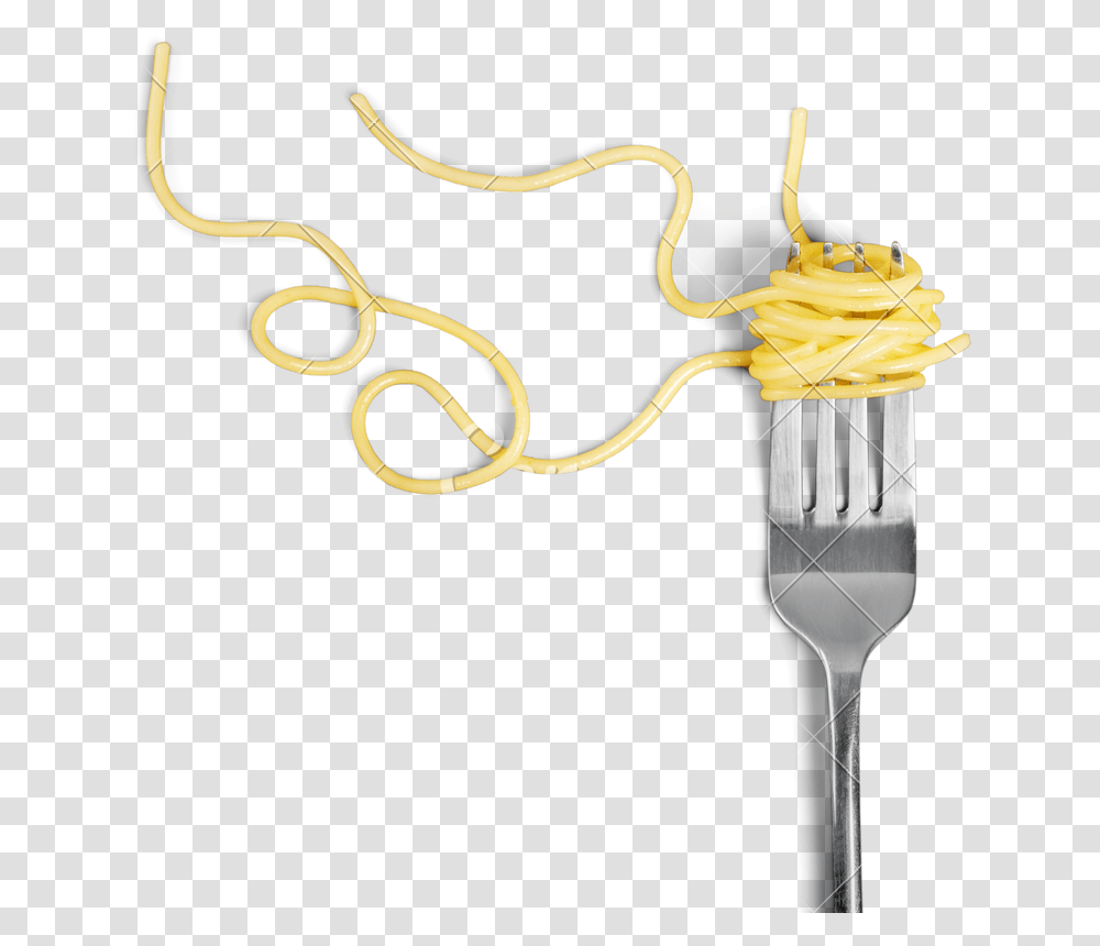 Spaghetti On Fork Fork In Pasta, Cutlery, Bow, Food, Plant Transparent Png