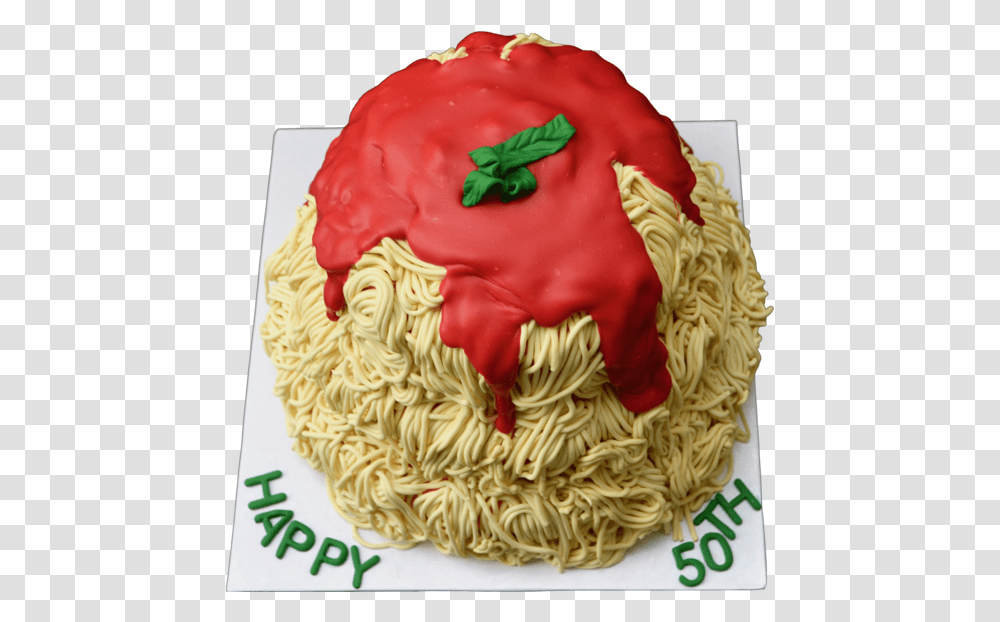 Spaghetti With Tomato Sauce Cake Chocolate Cake Decorated Birthday Cake, Dessert, Food Transparent Png
