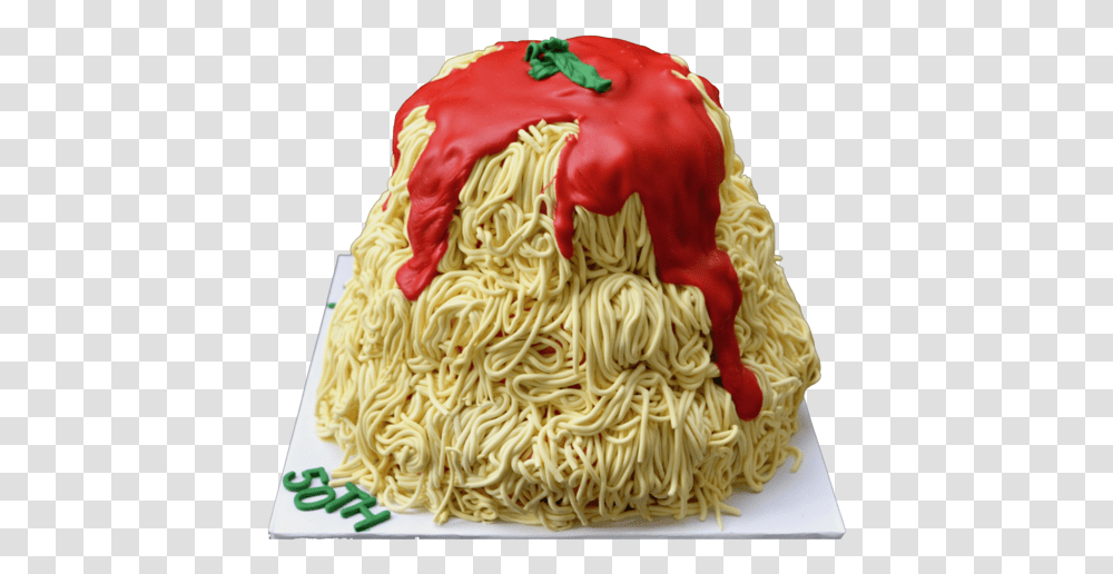 Spaghetti With Tomato Sauce Cake Chocolate Cake Decorated Spaghetti Cake, Food, Dessert, Cream, Creme Transparent Png