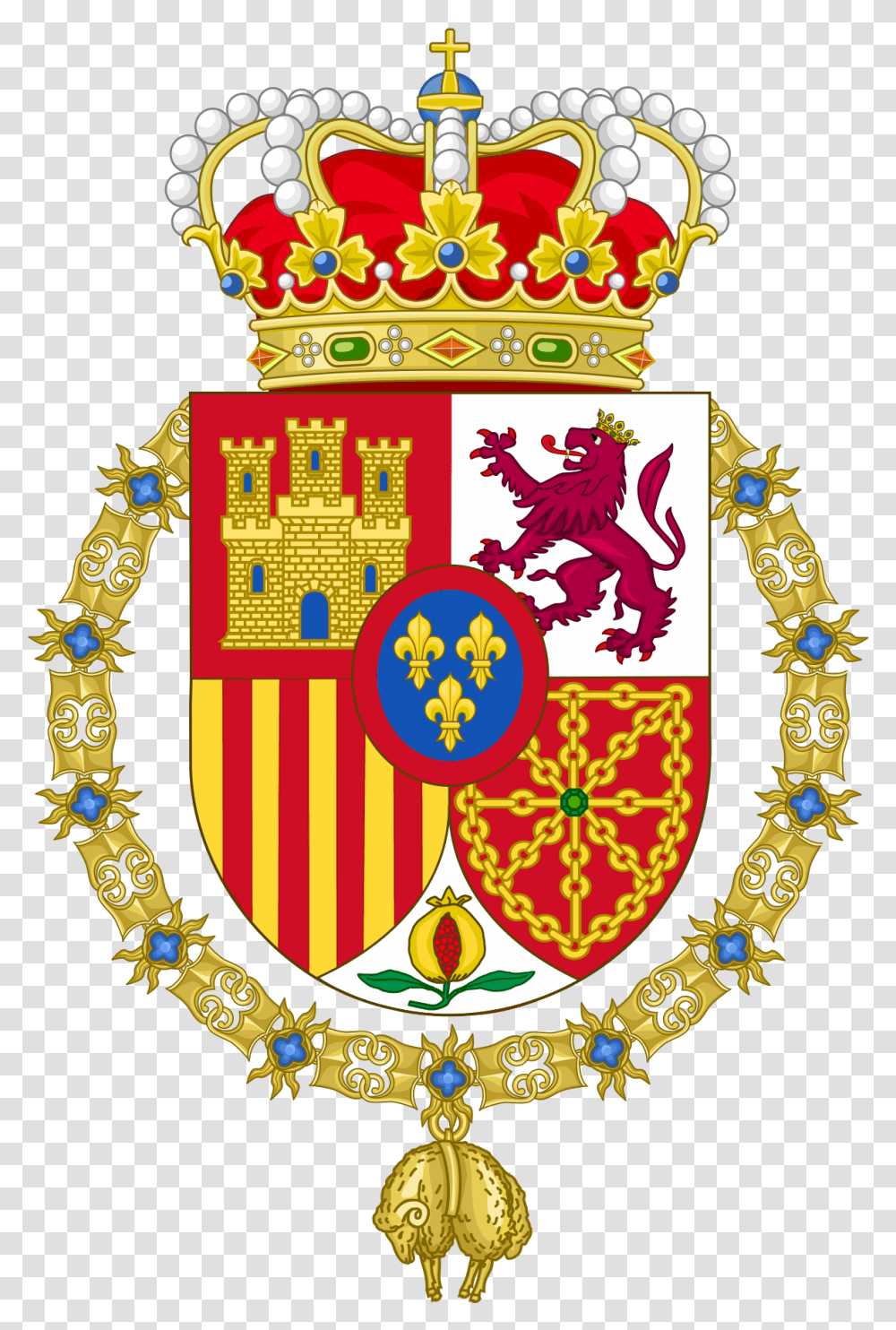 Spain Crown Clipart Spanish Royal Family Crest, Logo, Trademark, Emblem Transparent Png