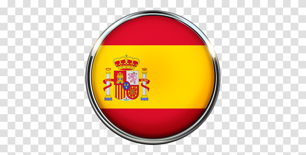 Spain Flag Circle Madrid Spain Flag, Logo, Trademark, Disk Transparent Png