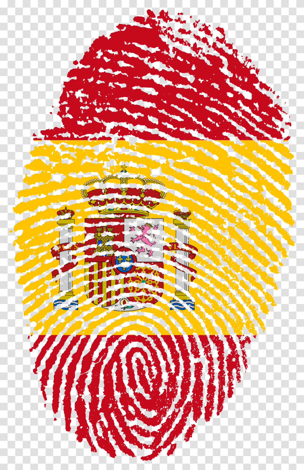Spain Flag Fingerprint, Rug, Dye Transparent Png
