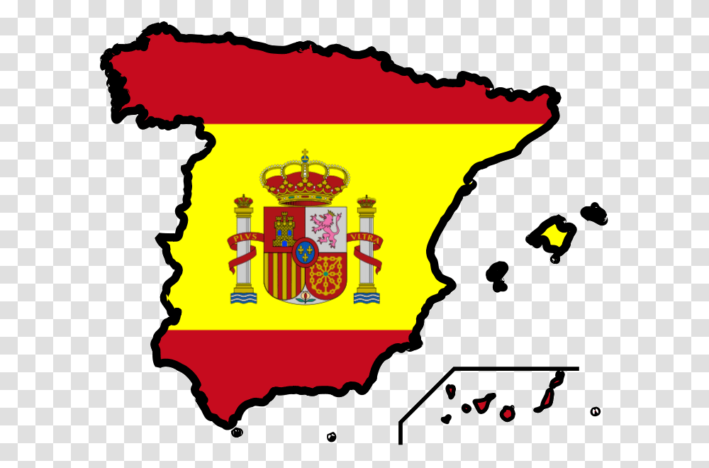 Spain Flag On Map, Bird, Animal, Logo Transparent Png