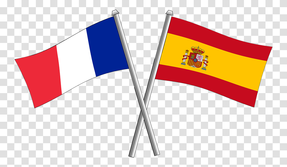 Spain Flag, American Flag, Stick Transparent Png