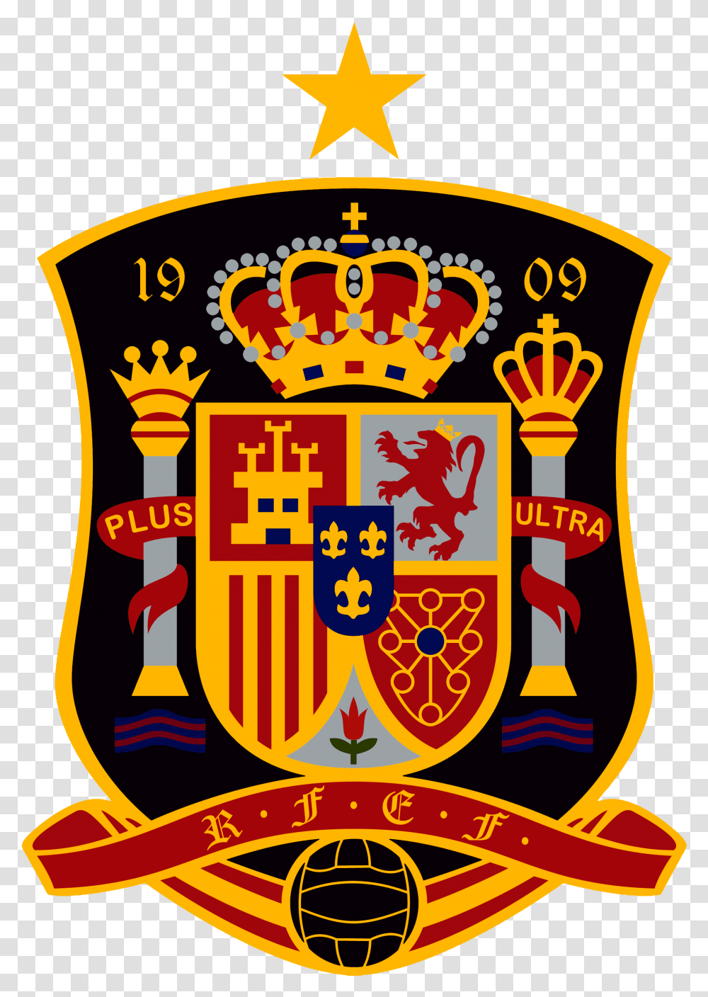 Spain National Football Team Logo Spain National Football Team, Symbol, Trademark, Badge, Emblem Transparent Png
