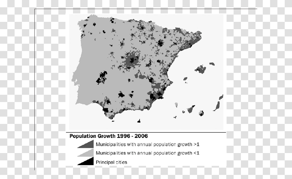 Spain Population Growth Map, Plot, Diagram, Atlas, Bird Transparent Png
