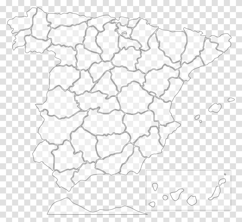 Spain Provinces Vector, Map, Diagram, Atlas, Plot Transparent Png