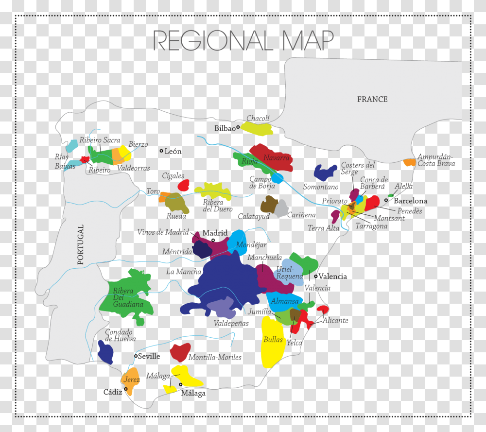 Spain Wine Production, Map, Diagram, Plot, Atlas Transparent Png