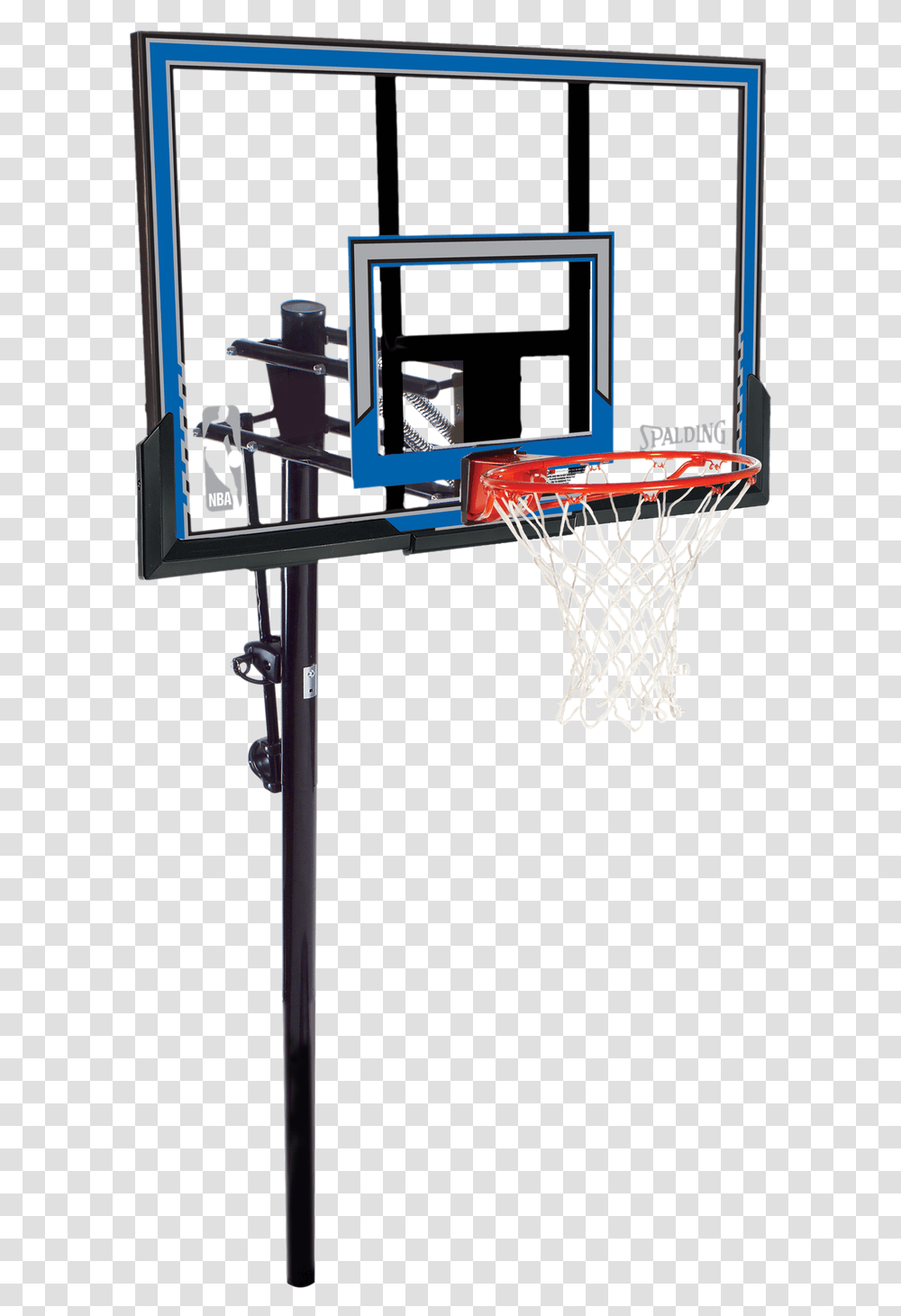 Spalding 50 Polycarbonate In Ground Basketball Hoop Streetball, Utility Pole, Team Sport, Sports Transparent Png
