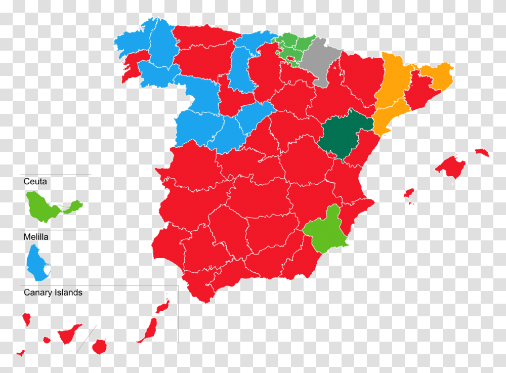 Spanish Election Map 2019, Diagram, Plot, Atlas Transparent Png