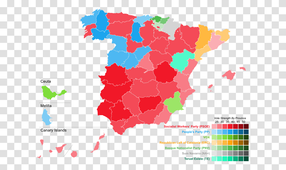 Spanish Election Results 2019, Poster, Advertisement, Plot, Map Transparent Png