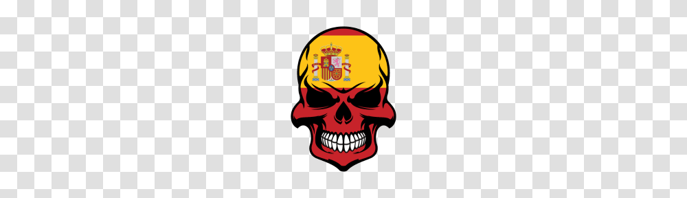 Spanish Flag Skull Cool Spain Skull, Teeth, Mouth Transparent Png