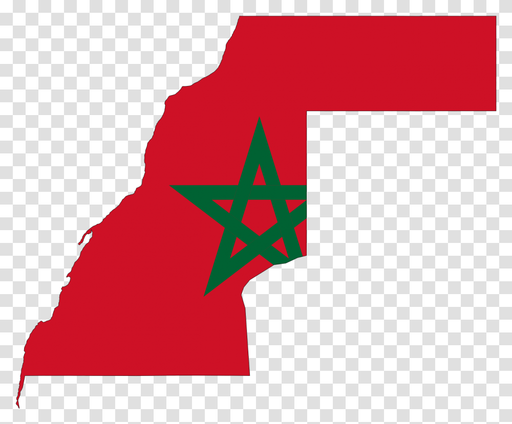 Spanish Flag Western Sahara Flag Map, Star Symbol, Hand Transparent Png