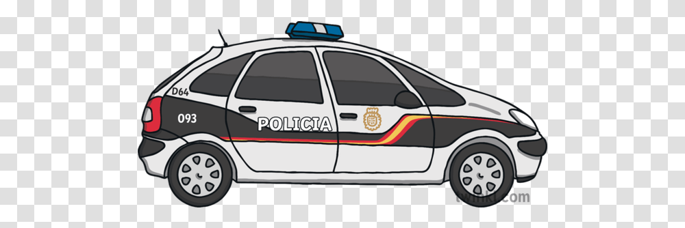 Spanish Police Car Mandarin Translation Transport Police Car, Vehicle, Transportation, Automobile, Taxi Transparent Png