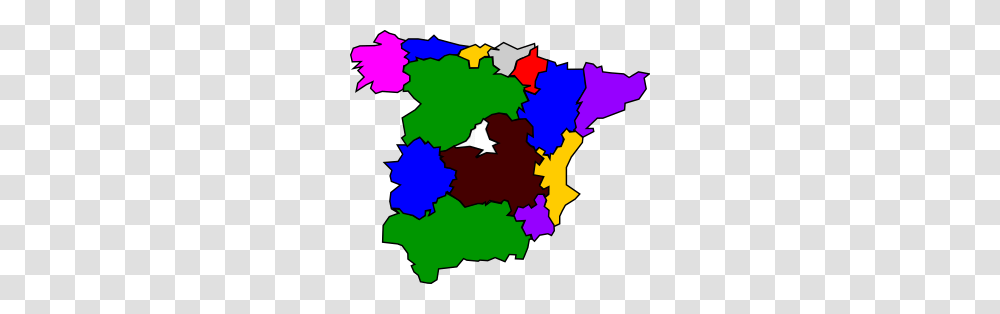 Spanish Regions Clip Art, Map, Diagram, Atlas, Plot Transparent Png
