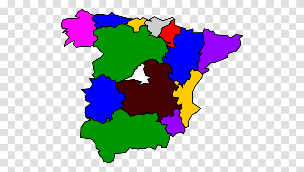 Spanish Regions Clip Art, Map, Diagram, Plot, Atlas Transparent Png