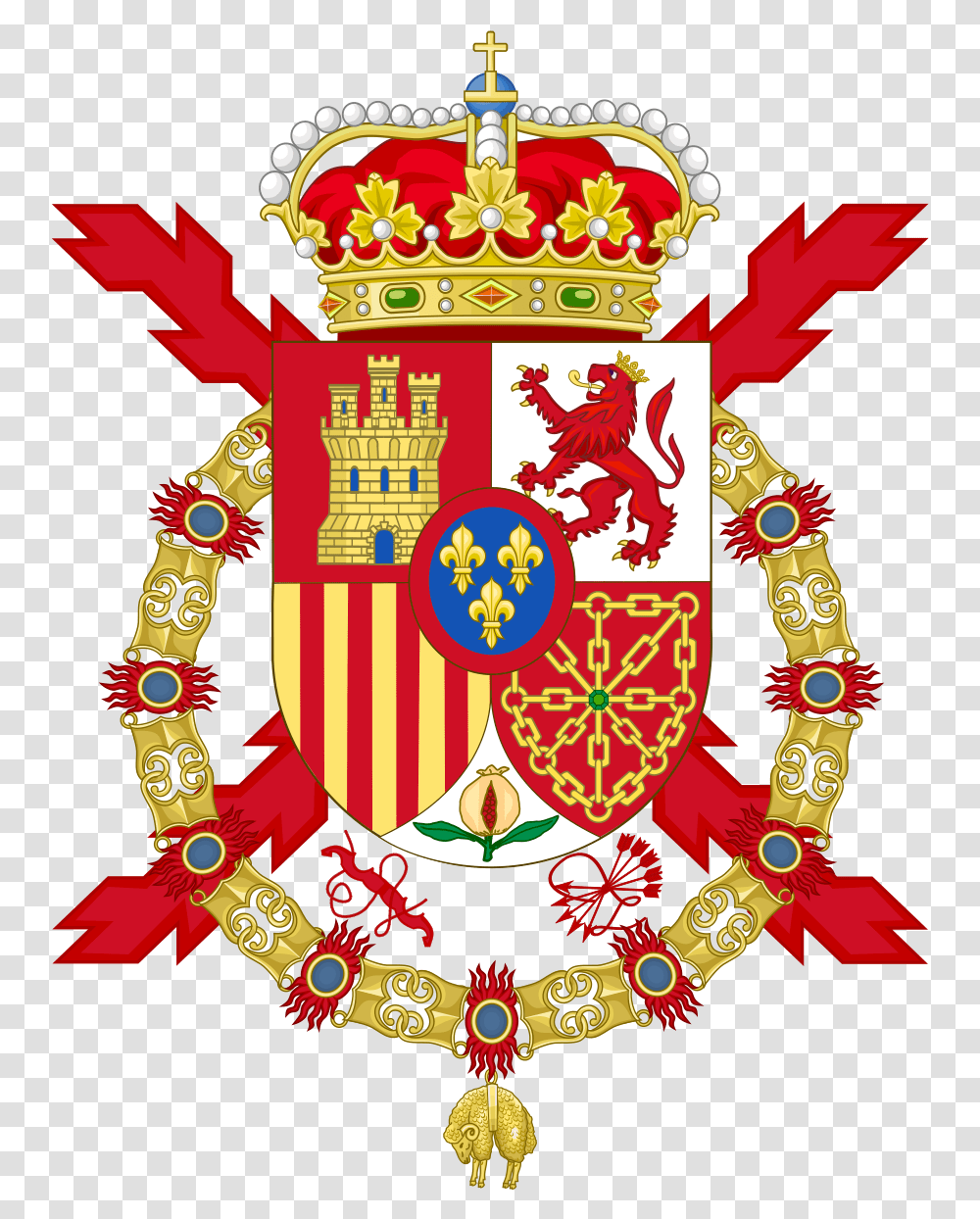 Spanish Royal Family Crest, Emblem, Logo, Trademark Transparent Png